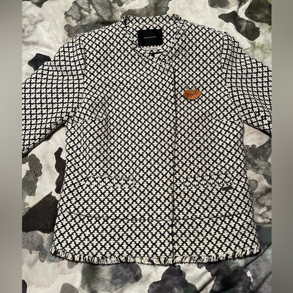 Maison Scotch Black White Blazer